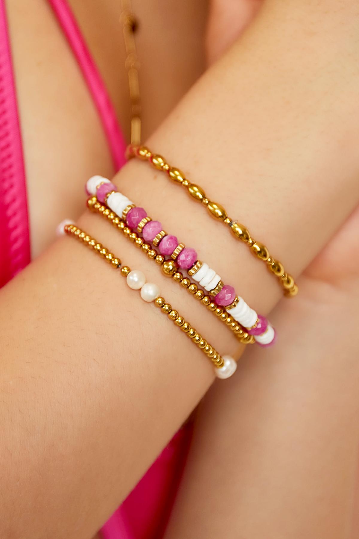 Groothandel Geparel Armband Steen Statement Strandcollectie Set van 1, foto 4 van 4
