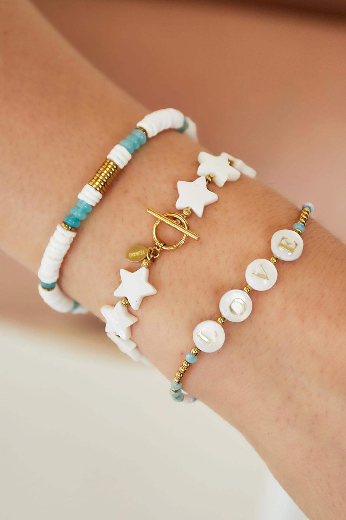 Bracelet perles de pierre - Collection Plage Orange Stone h5 Image2