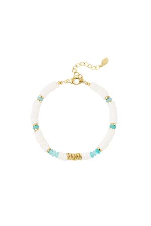 Pulsera De Abalorios De Piedra - Colección Beach Naranja Stone h5 