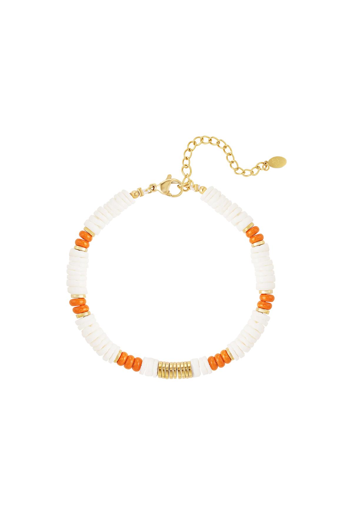 Groothandel Stenen Statement Armband voor Vrouwen - Strandcollectie Oranje Sieraden