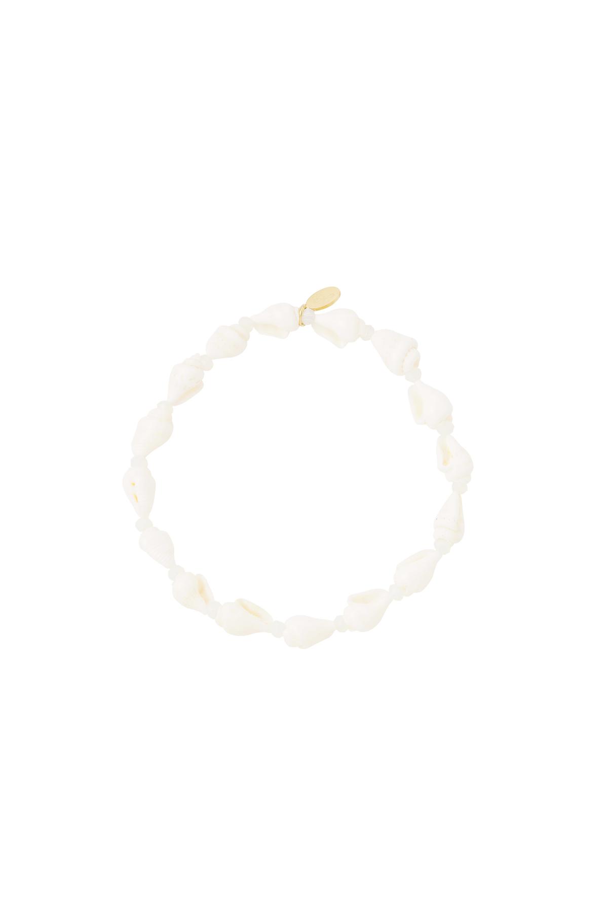 Muschelarmband - Strandkollektion Weiß Edelstahl