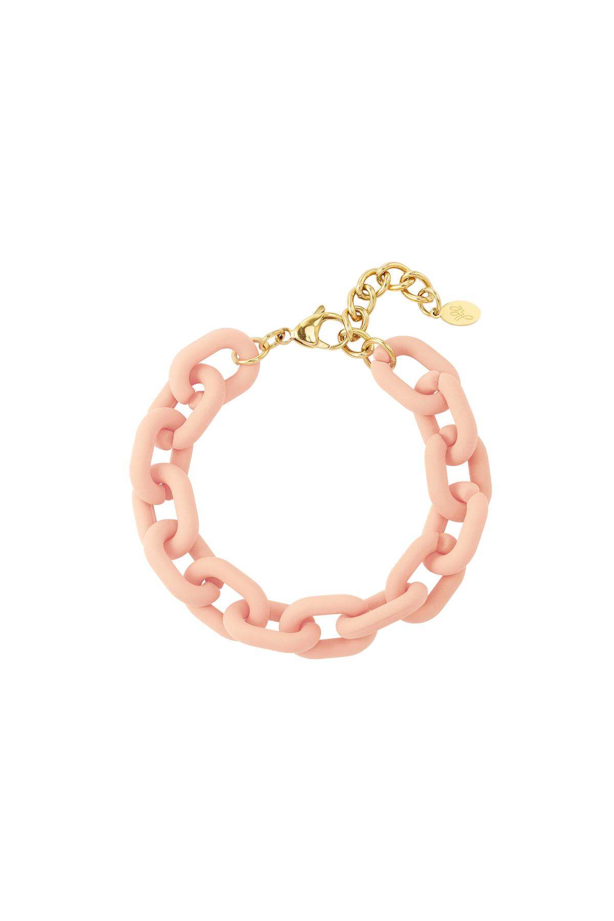 Pulsera de cadena de acrílico de colores Rosa pálido h5 
