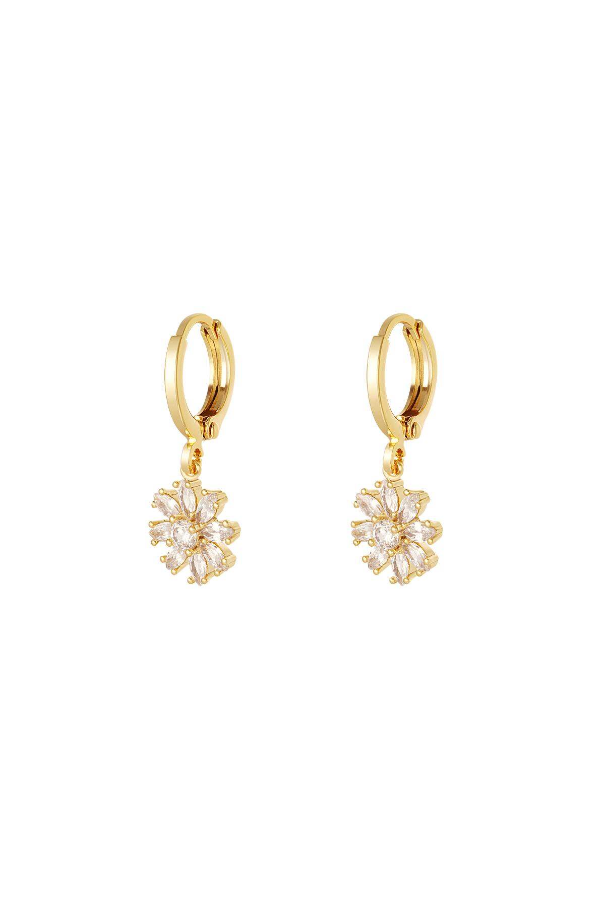 Küpe çiçek - Sparkle koleksiyonu Gold Copper h5