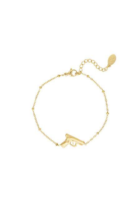Bracelet Dress to Kill Gold Color Stainless Steel
