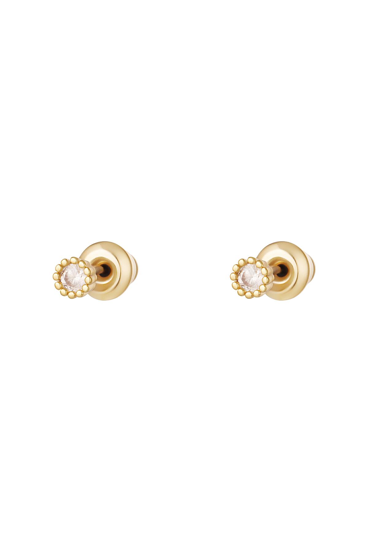 Clous d'oreilles Zircon - Collection Sparkle Cuivré h5 