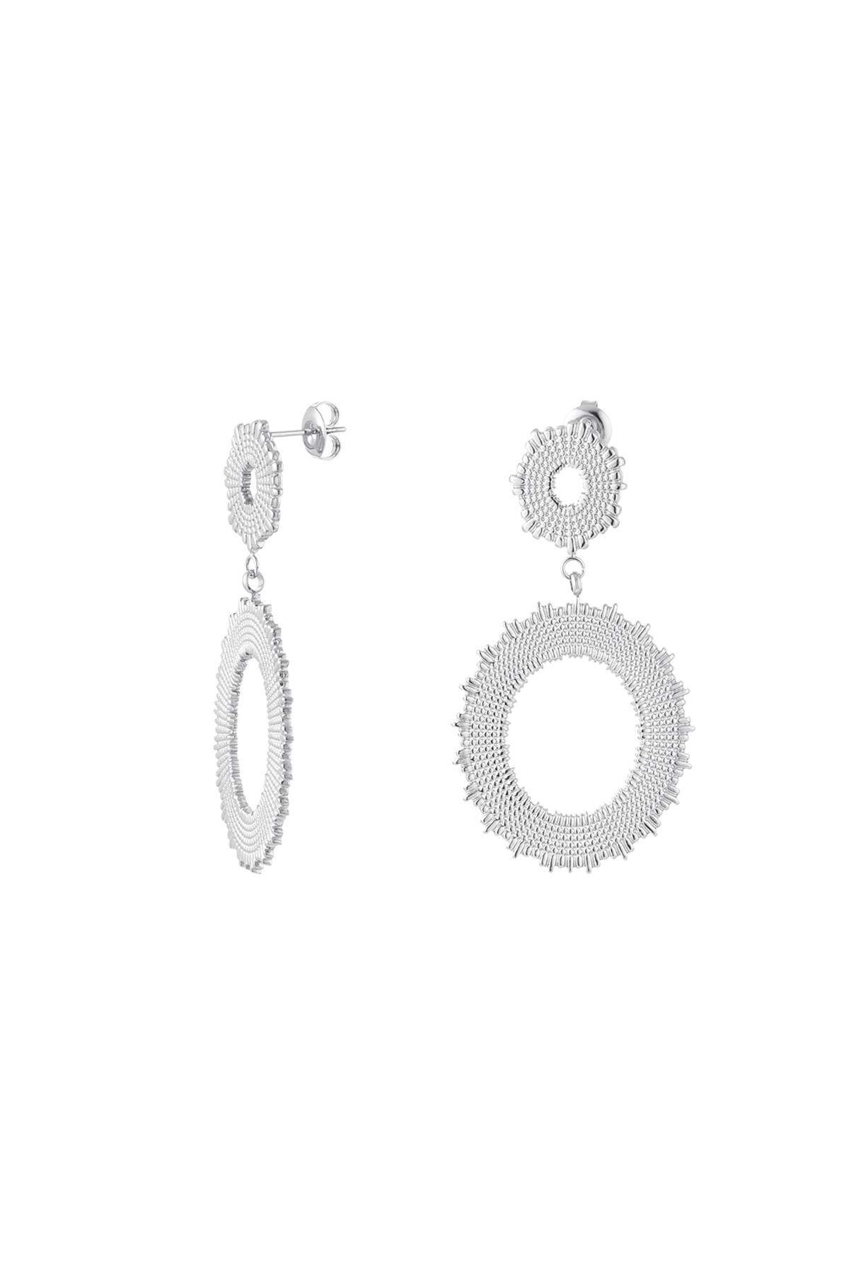 Pendientes declaración círculos Color dorado Acero inoxidable h5 