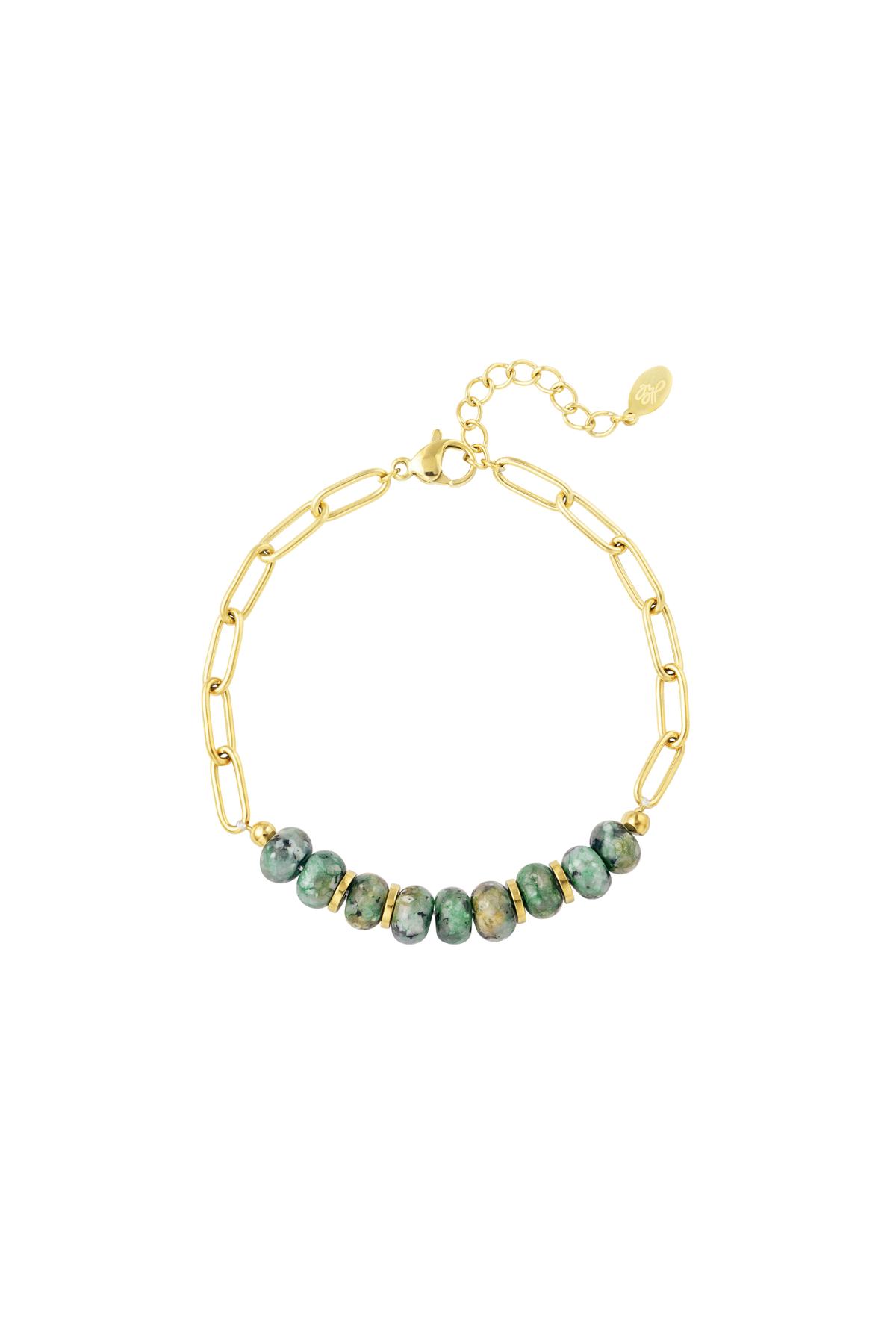 Bracciale grosso con pietre Green Stone 2