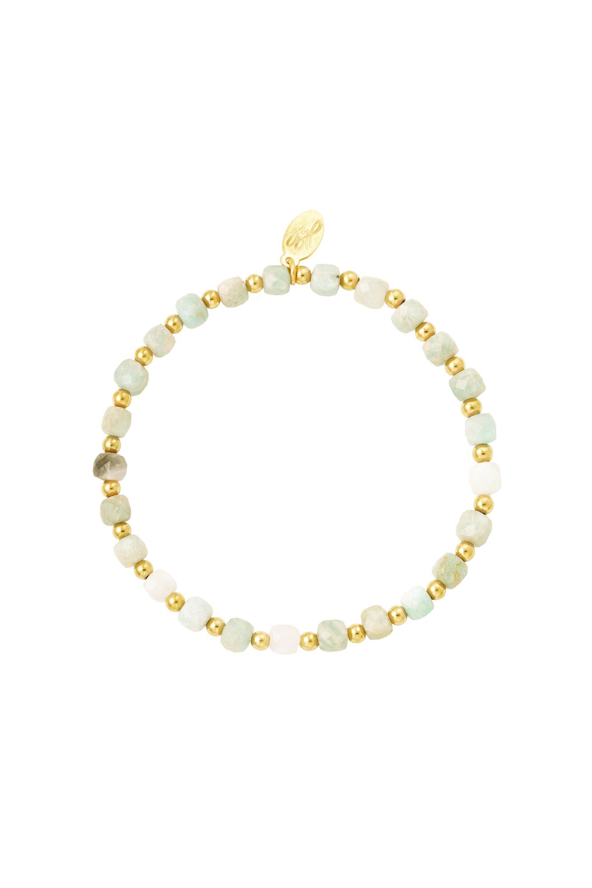 Pulsera Color dorado con piedras Turquesa & Color dorado Stone h5 