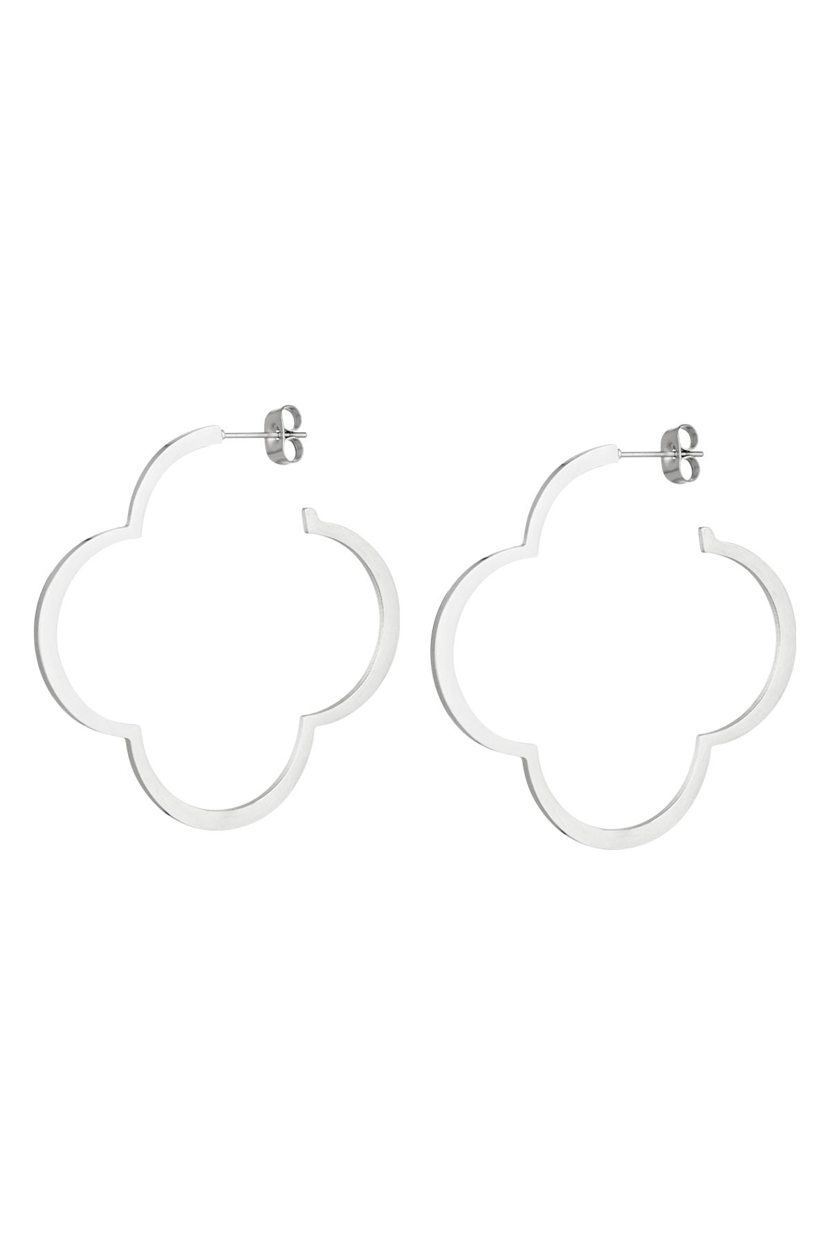 Yonca küpe Silver Color Stainless Steel h5 