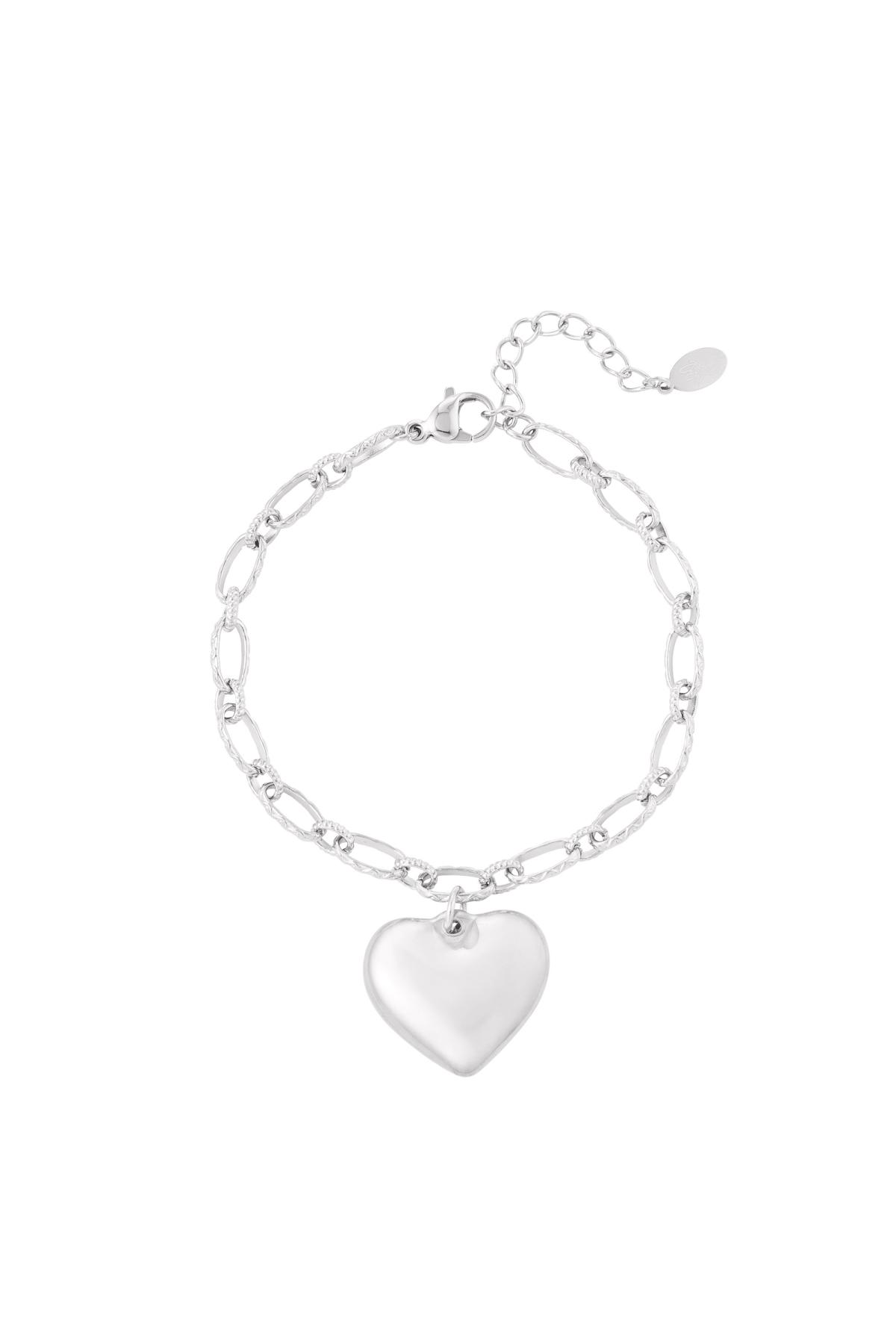 Groothandel RVS Schakelarmband met Hart voor Vrouwen Set van 1