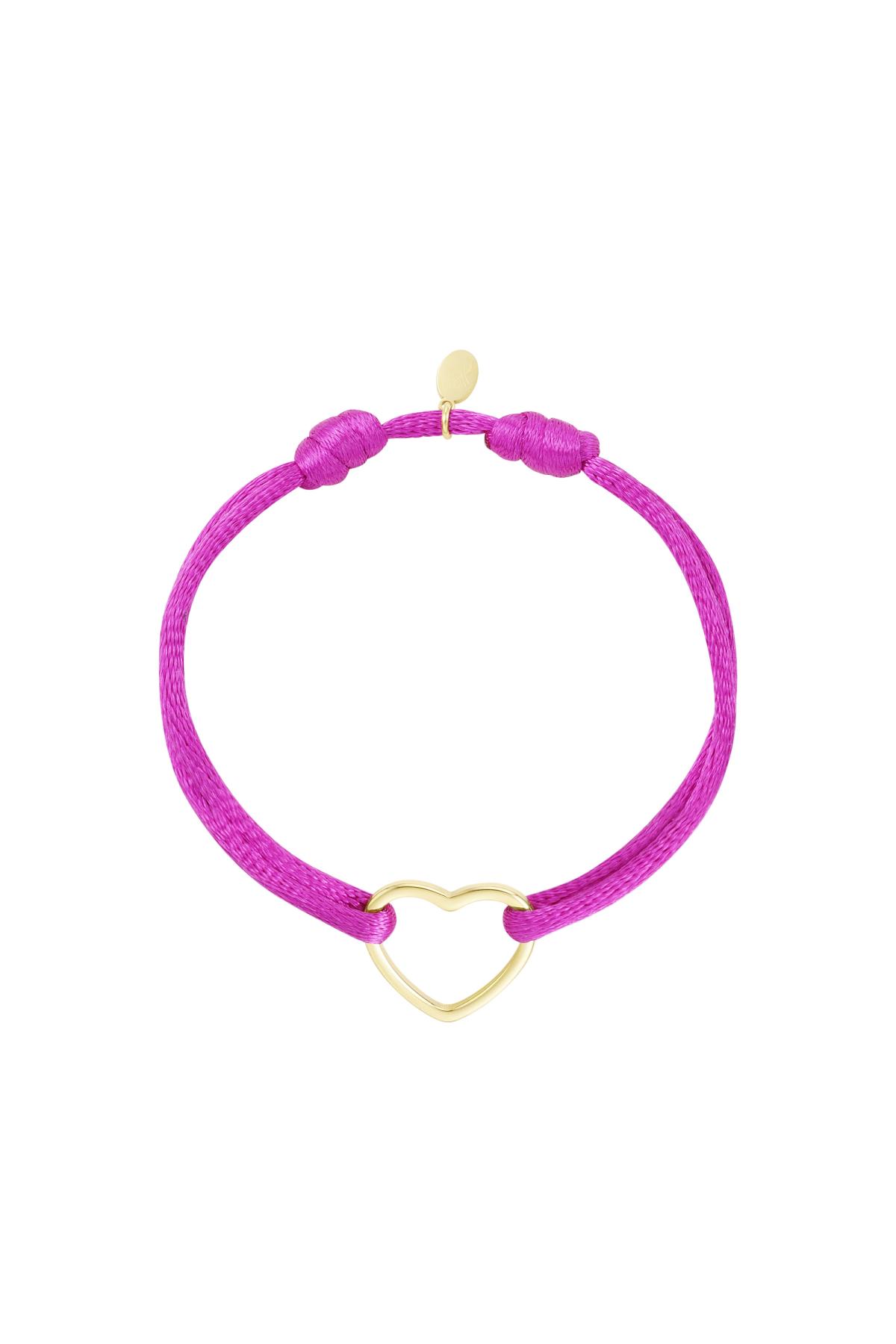 Bracciale in tessuto rosa Fuchsia Stainless Steel 