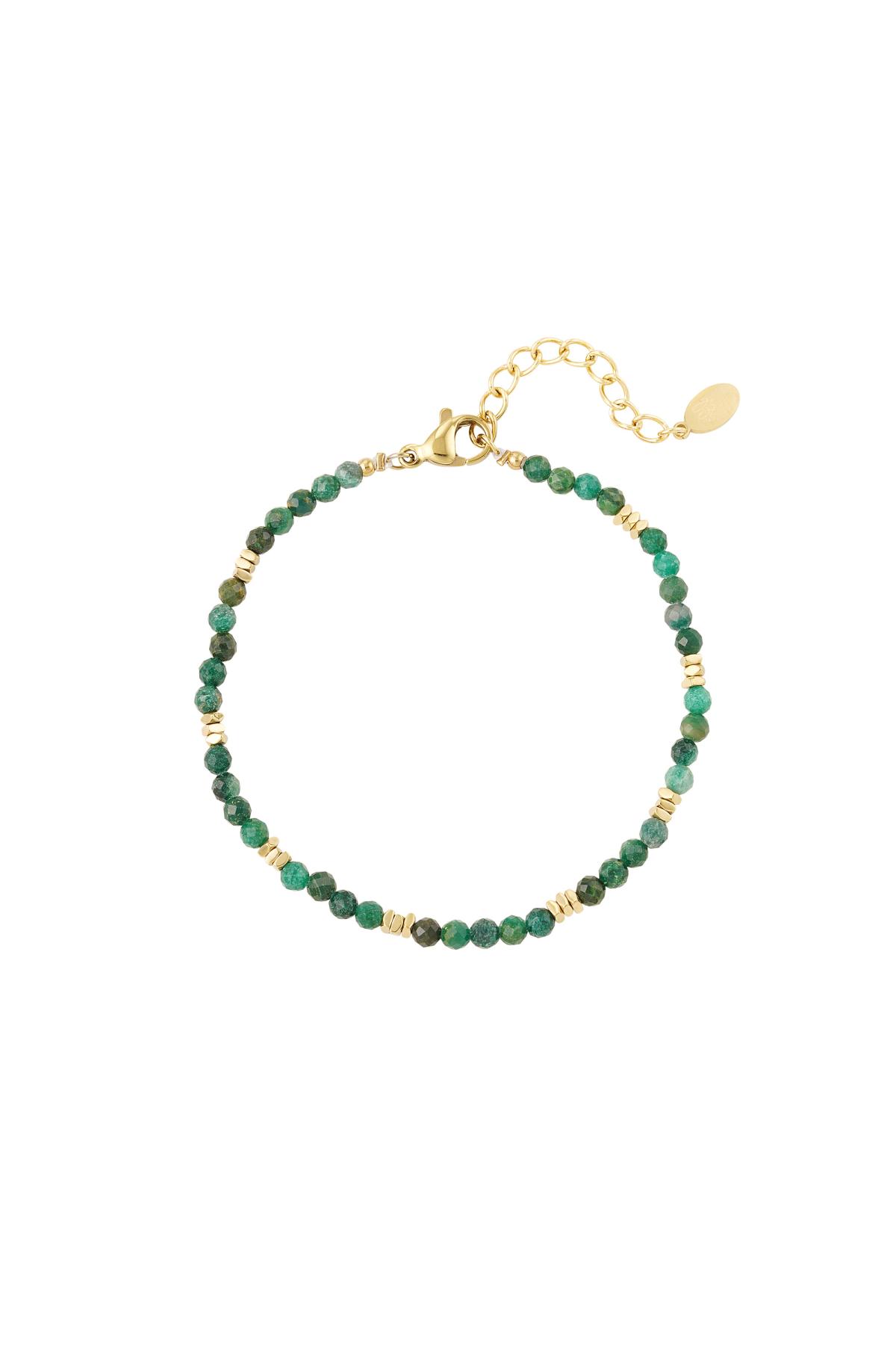 Groothandel Armband RVS Statement Groen & Goudkleurig Natuursteen Collectie Set van 1