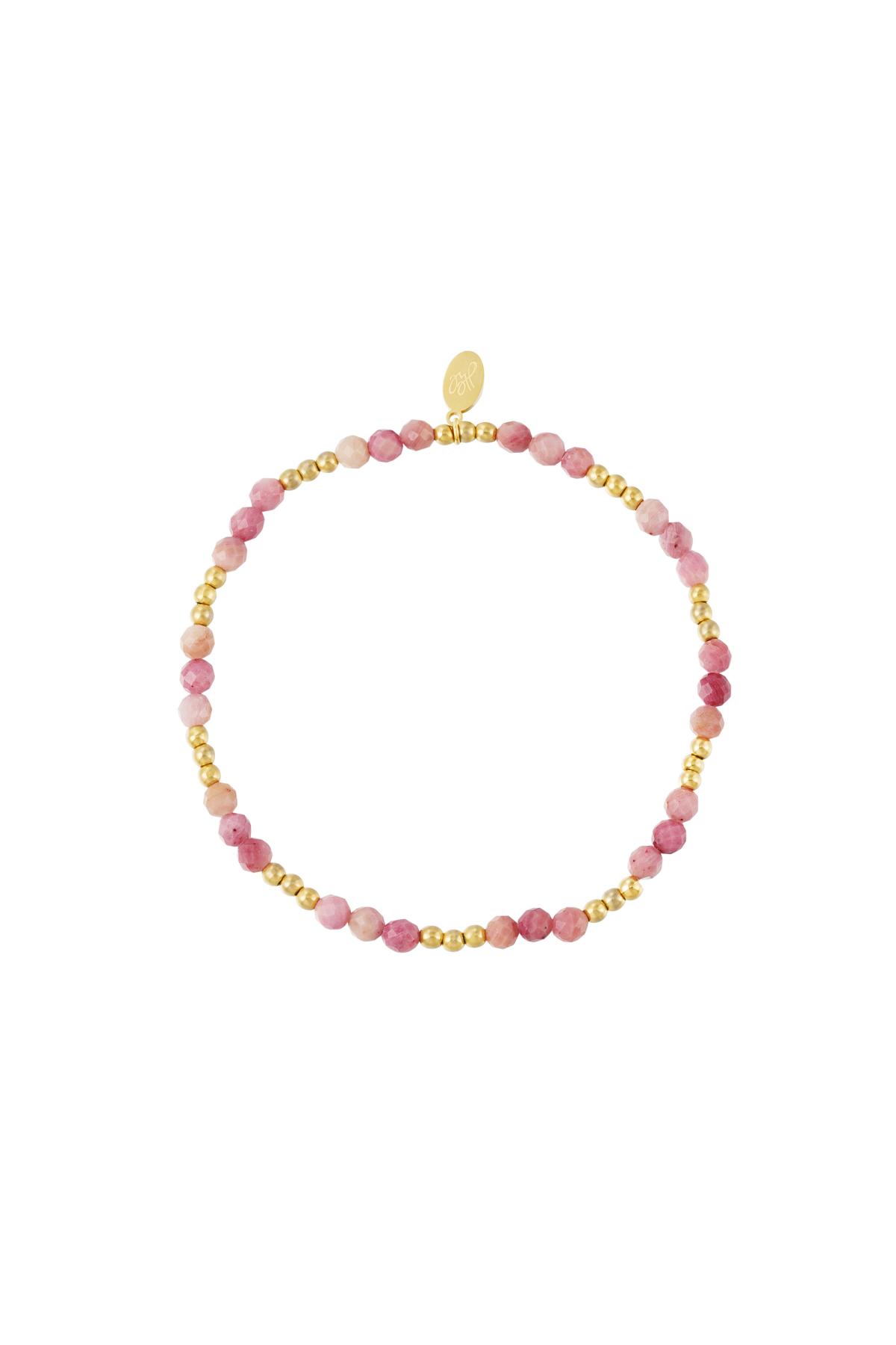 Groothandel Geparel Armband RVS Statement Groen & Goudkleurig Collectie Natuursteen, foto 2 van 2