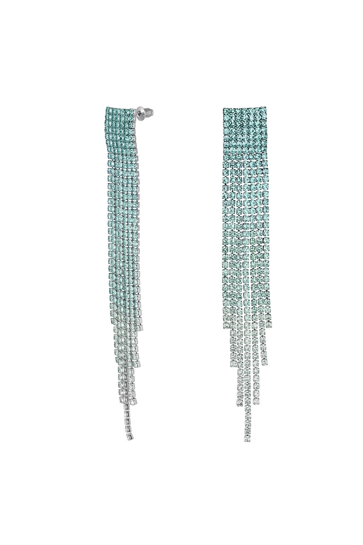 Orecchini con strass quadrato top - Holiday Essentials Blue & Silver Color Copper 2