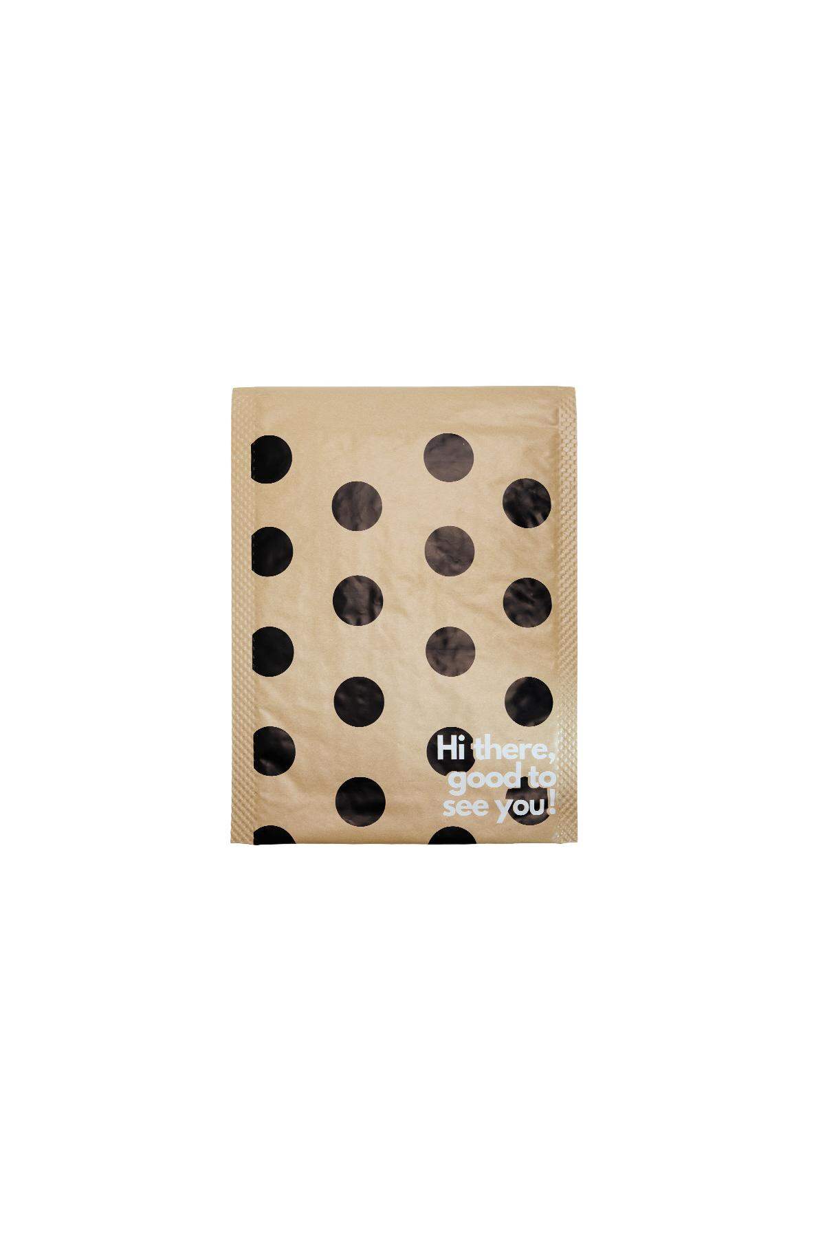 Verzendenvelop Zwart & Beige Plastic h5