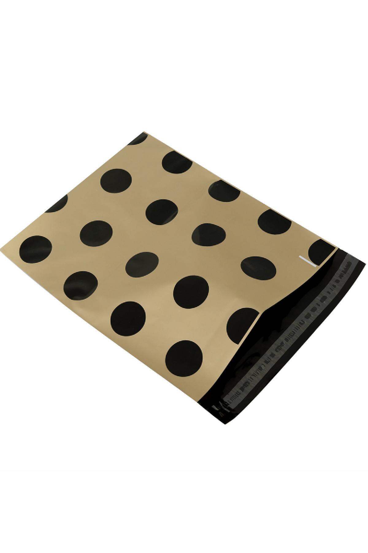 Punkte für Versandtaschen aus Plastik Schwarz & Beige Kunststoff h5 Bild2