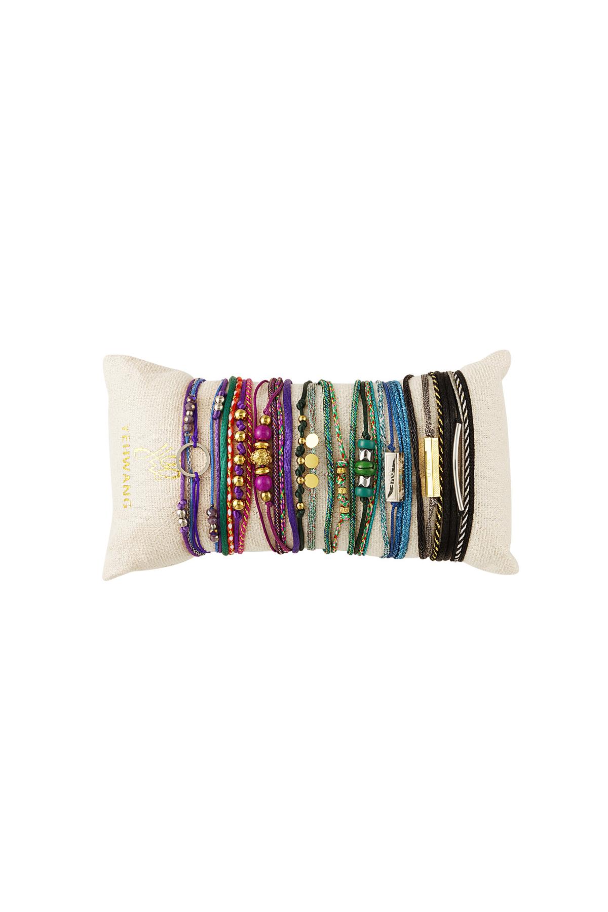I braccialetti mostrano un set di gioielli arcobaleno Multi Rope h5 