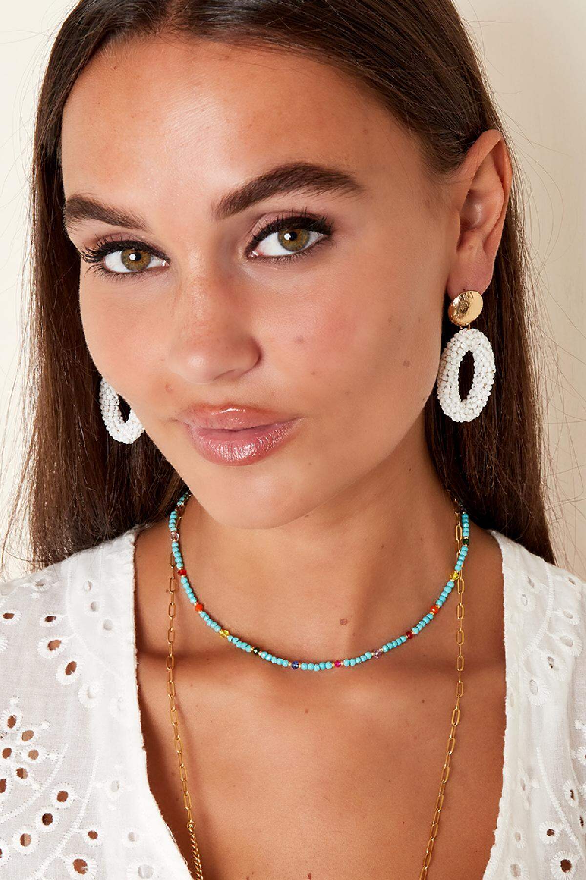 Blue Lagoon ketting - Rainbow collectie Turquoise Stainless Steel h5 Afbeelding2