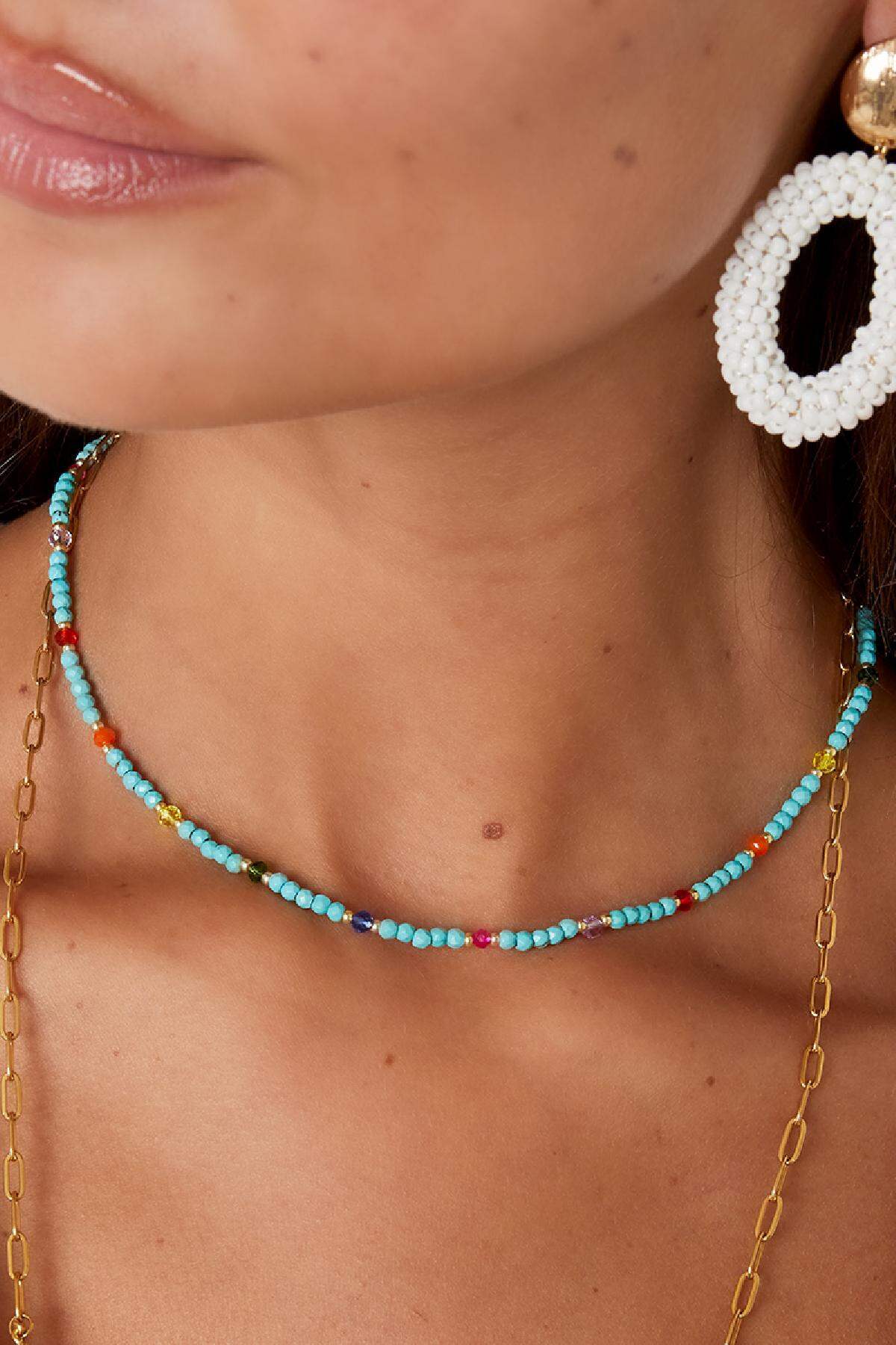 Blue Lagoon ketting - Rainbow collectie Turquoise Stainless Steel Afbeelding3