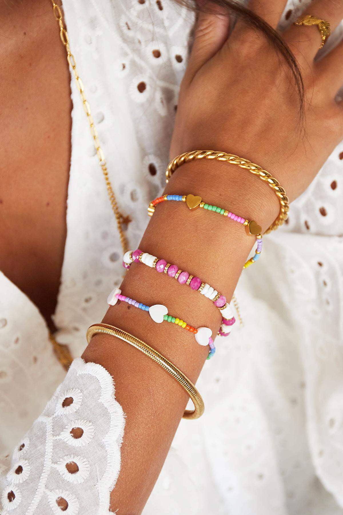 Bracciale Love Hearts - Collezione Rainbow Multi Stainless Steel Immagine2