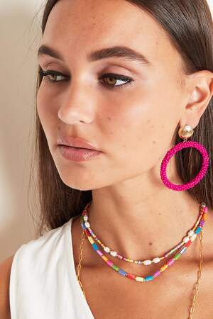 Bunte Perlenkette - Rainbow-Kollektion Multi Edelstahl h5 Bild2
