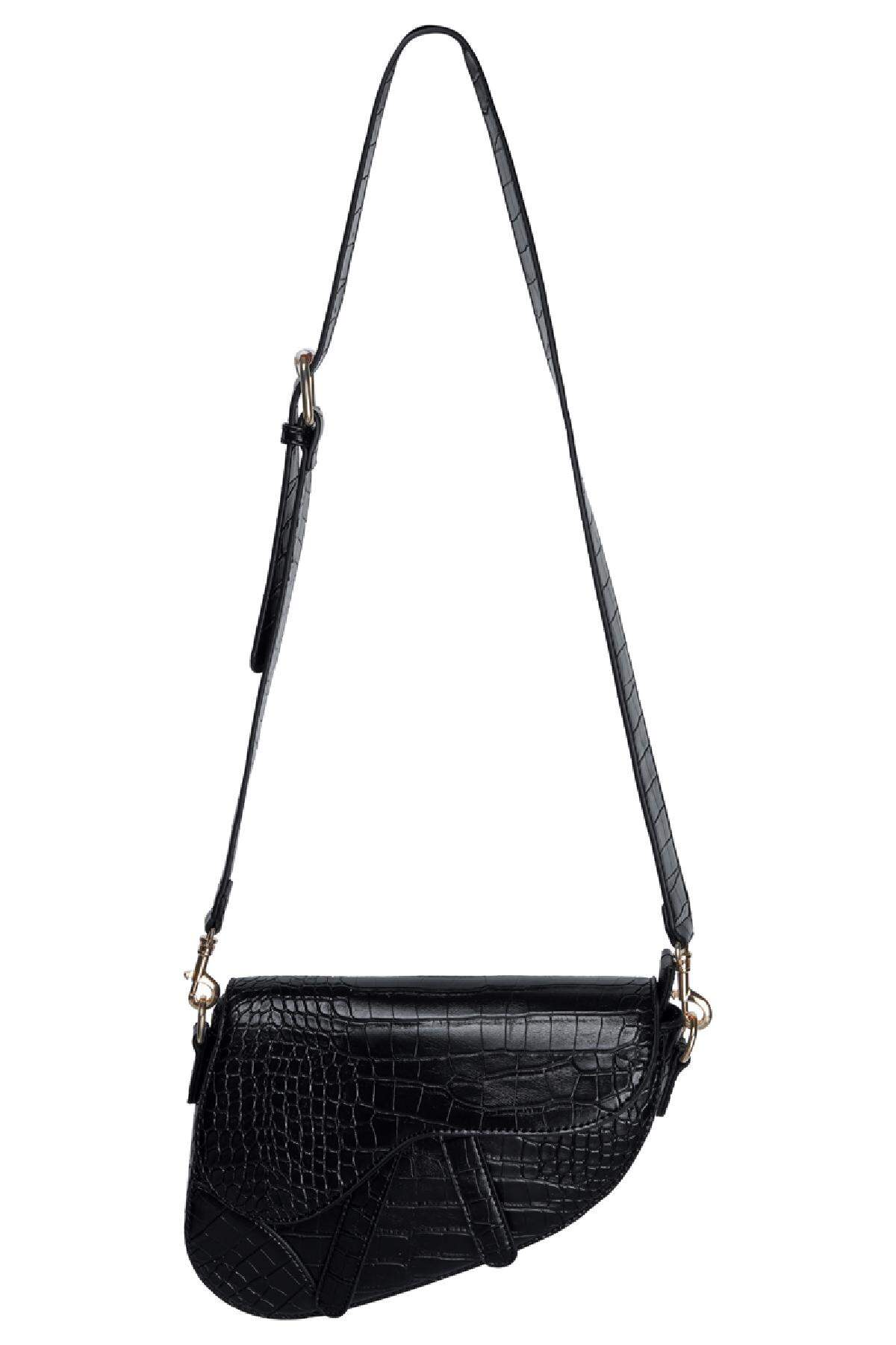 Tasche Saddle Schwarz Polyurethan Bild2