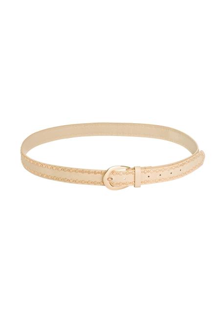 Belt Fabulous Stud Black & Silver Color PU