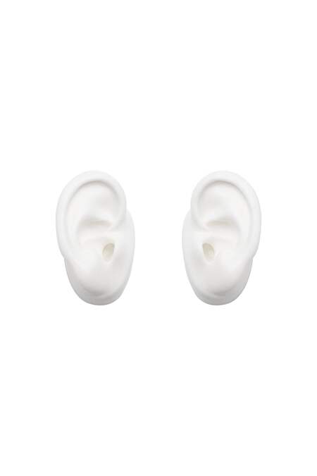 Conjunto de exhibidores en forma de oreja Blanco Plástico 2