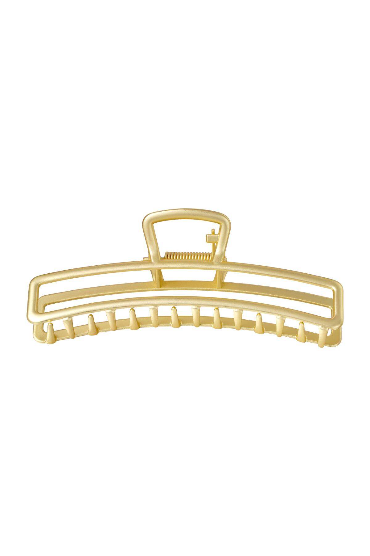 Large metal hair clip in gold color Vintage gold 2