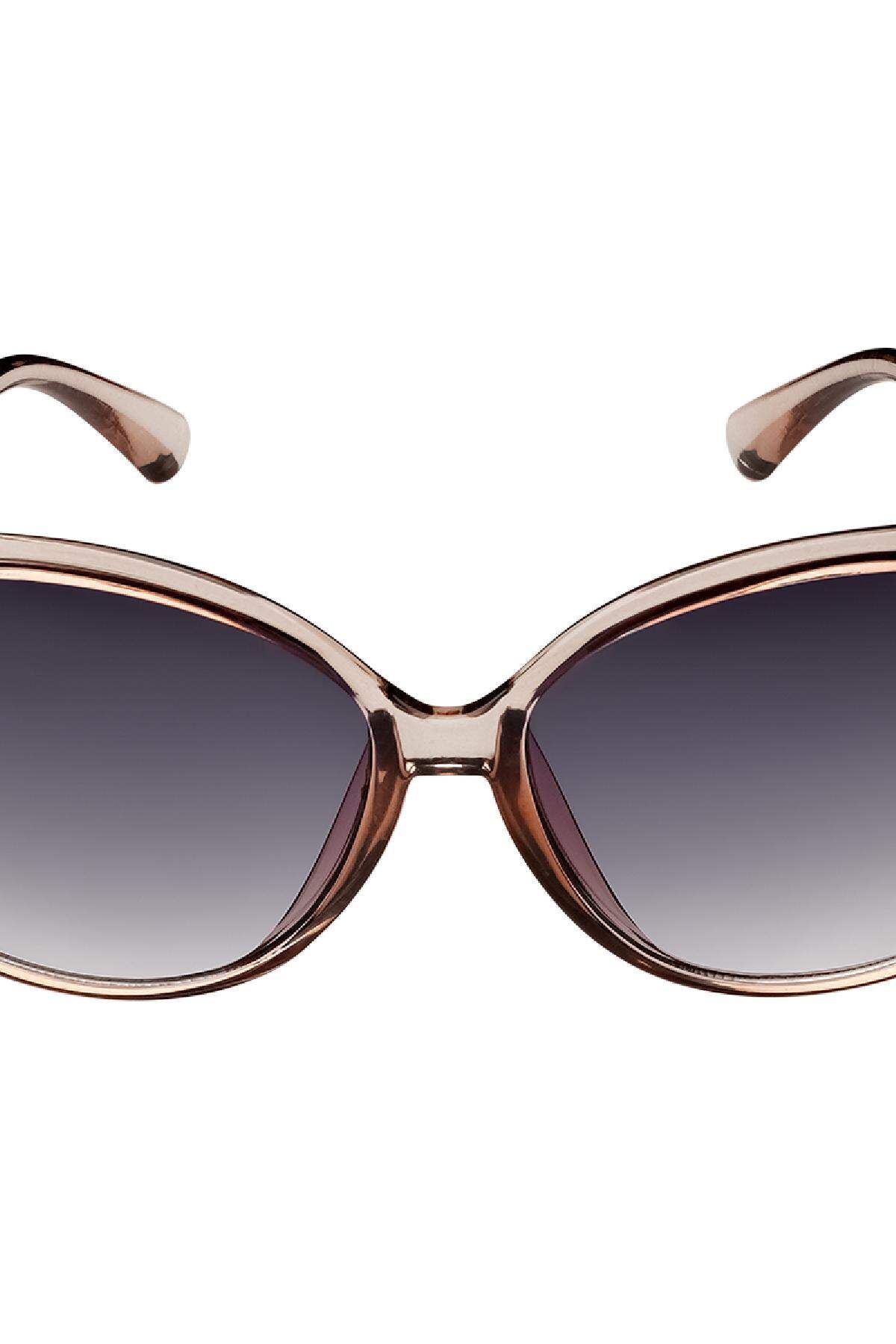 Grandes lunettes de soleil imprimé subtil Gris Plastique One size Image3