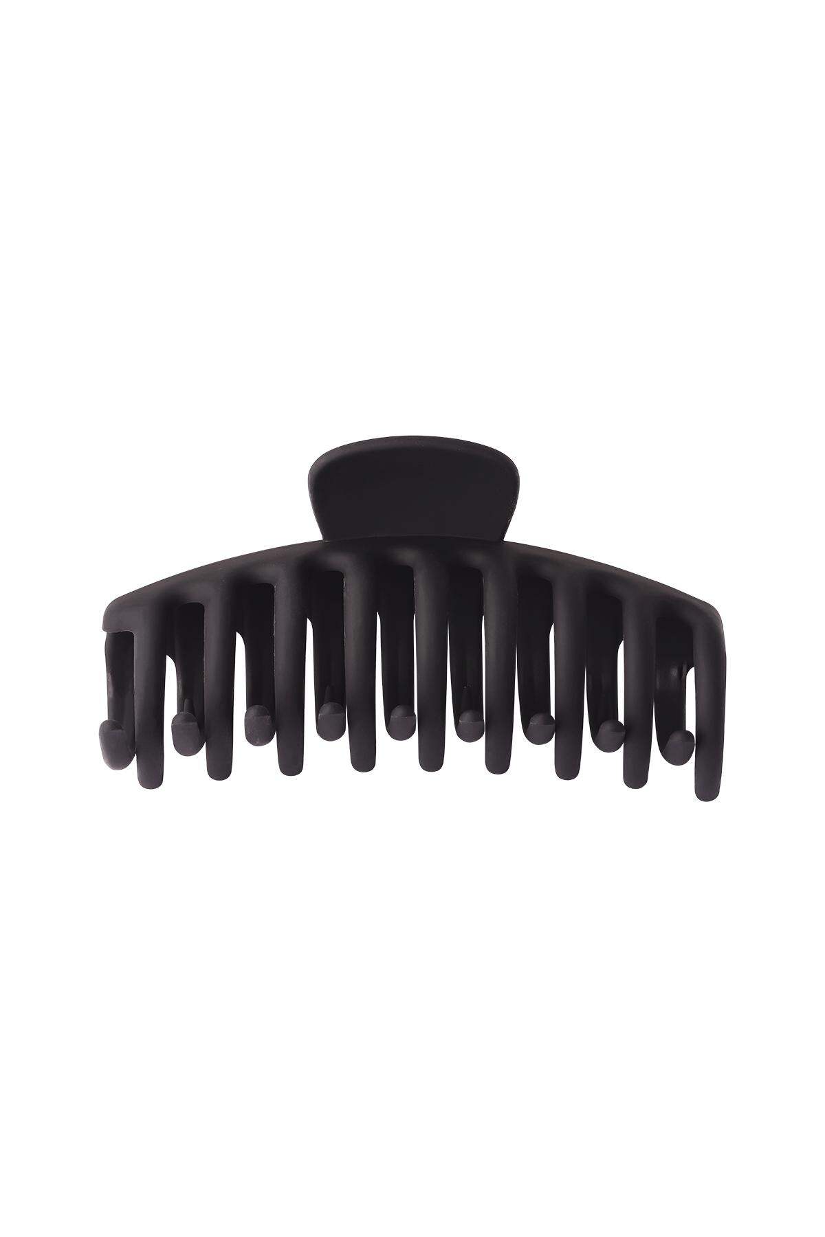 Fermaglio per capelli grande con finitura opaca Black Plastic 