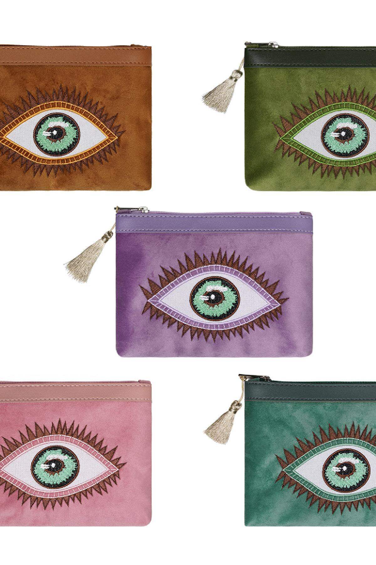 Brieftasche Auge Braun Polyester h5 Bild5