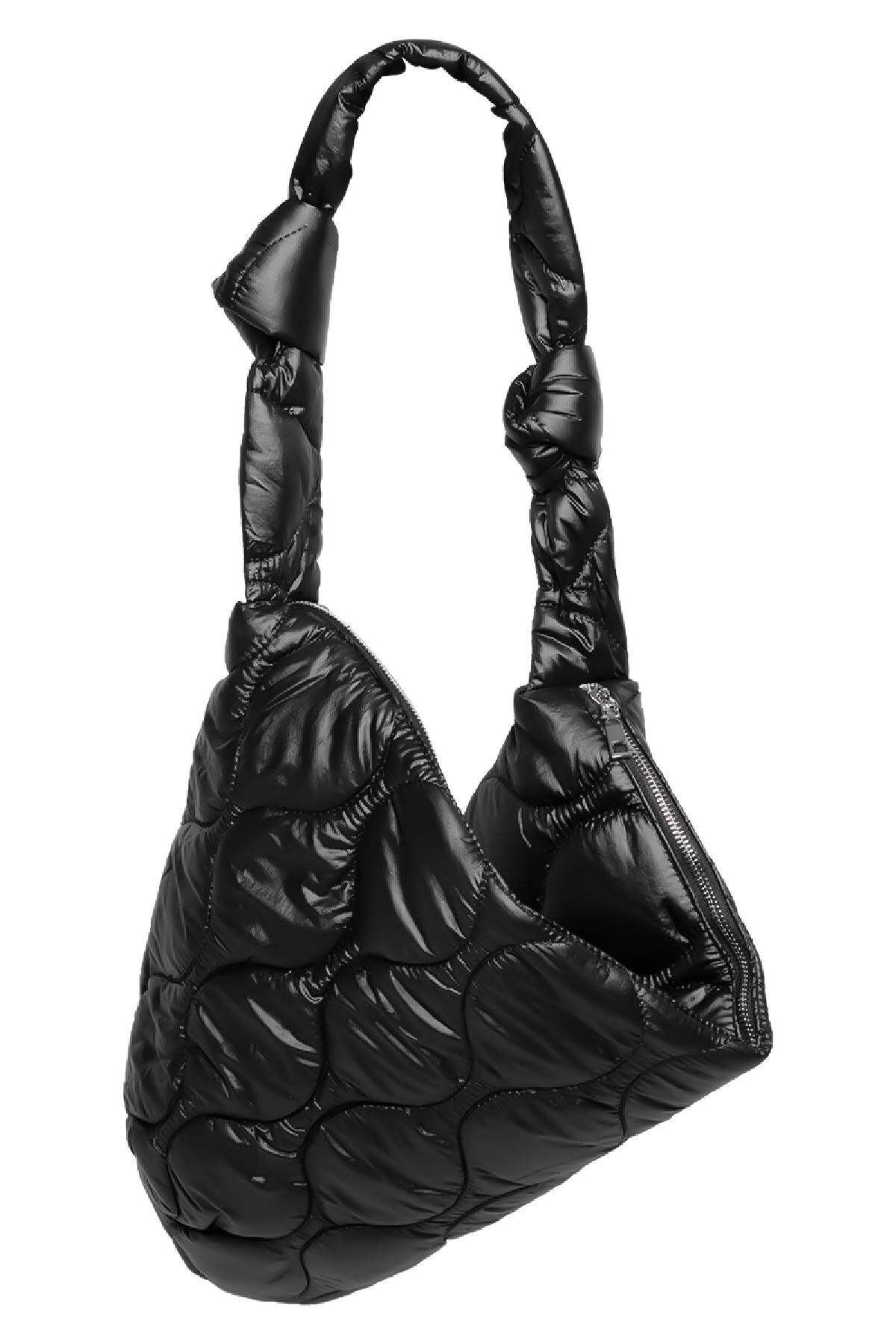 Gepolsterte Umhängetasche Schwarz Polyester Bild3