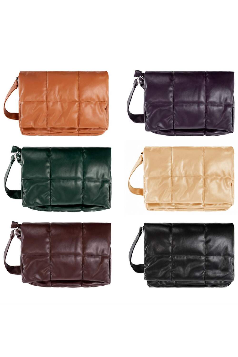 Sac en PU avec détails cousus Violet Polyuréthane h5Image4