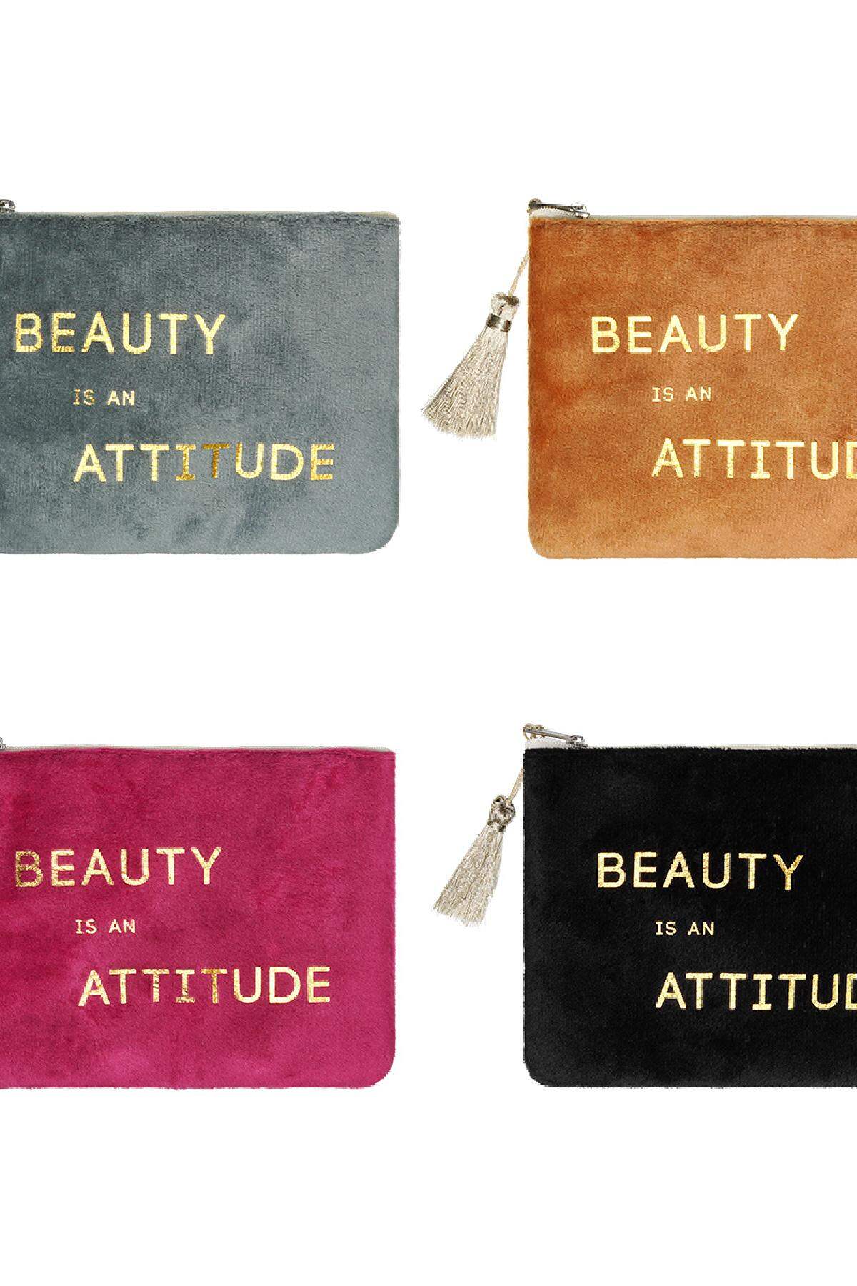 Brieftasche mit Text Beige Polyester h5 Bild3