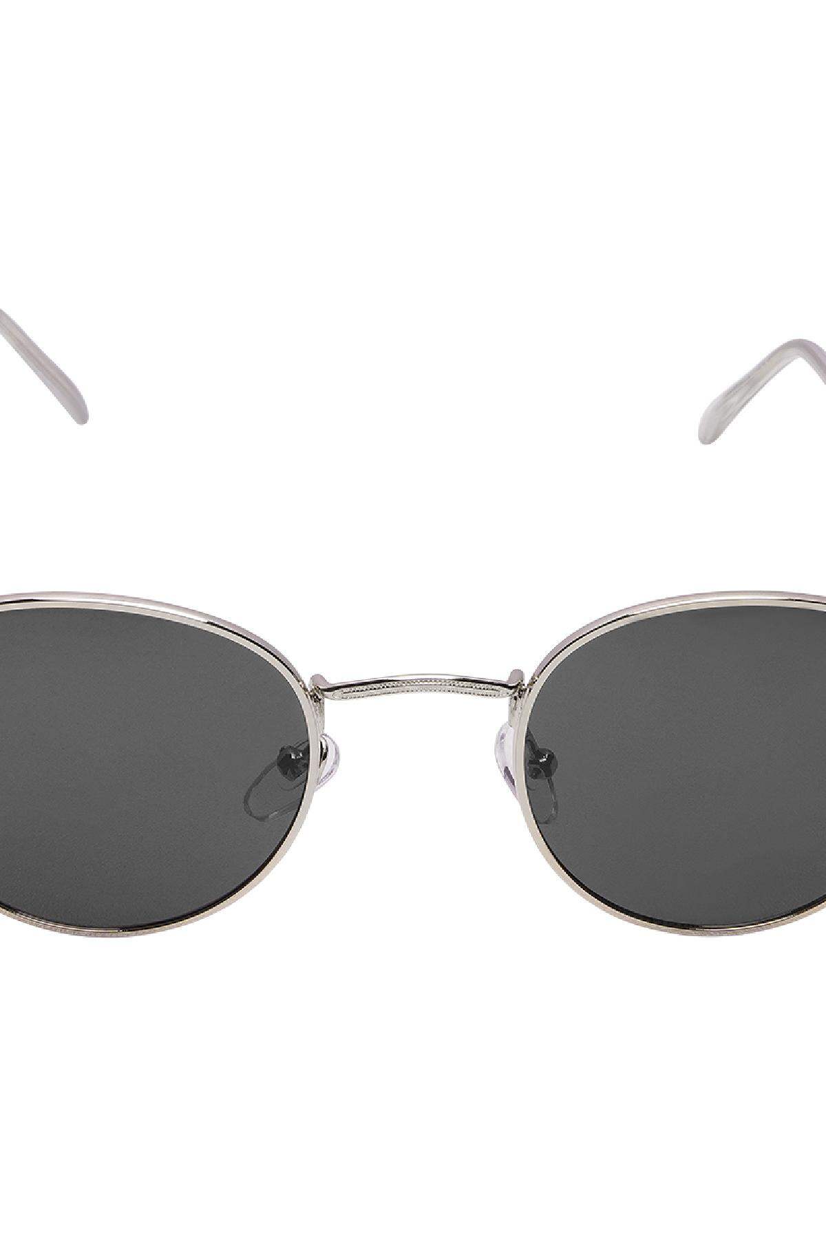 Sonnenbrille mit dünnem Rahmen Grau & Goldfarbe Metall One size Bild2