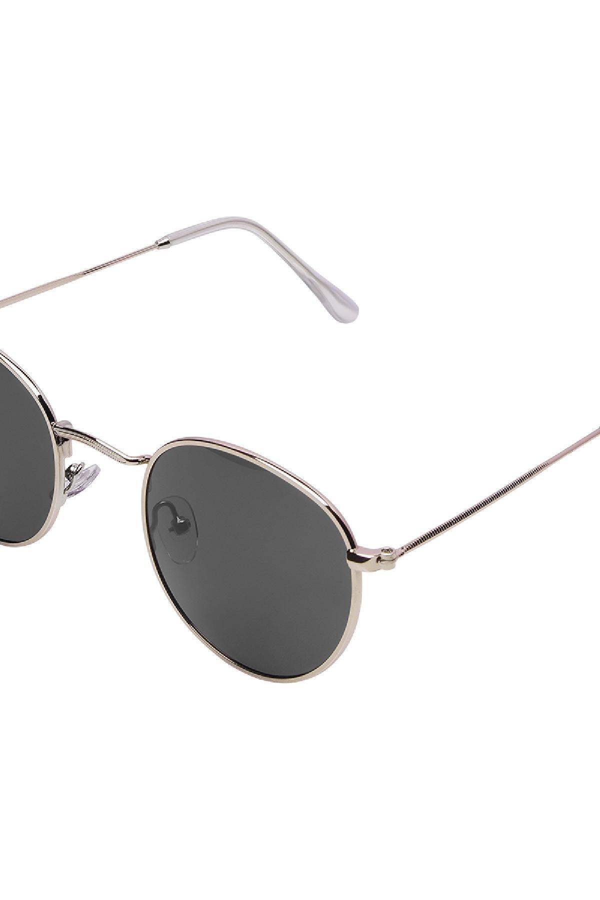 Sonnenbrille mit dünnem Rahmen Grau & Goldfarbe Metall One size Bild4