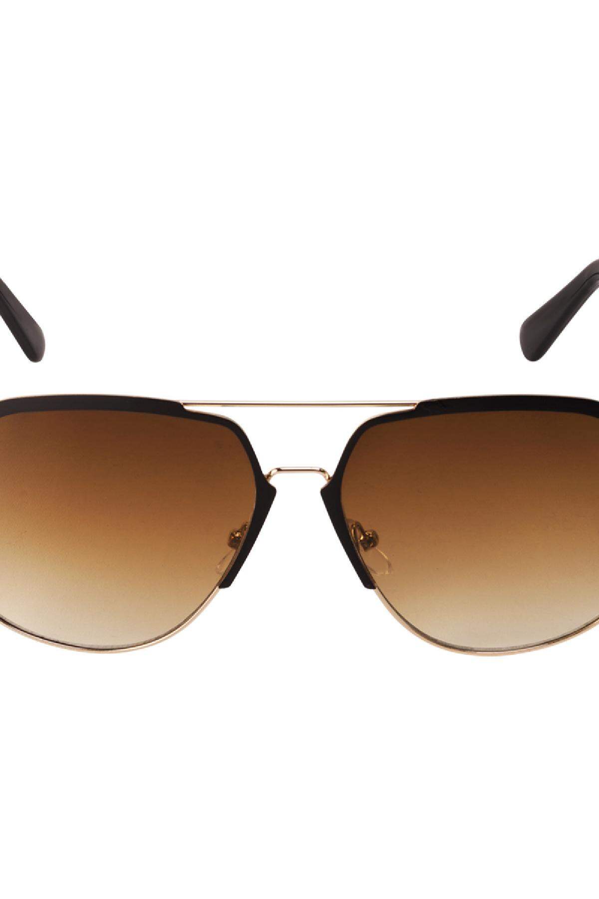 Sonnenbrille für Piloten Braun Metall One size h5Bild2