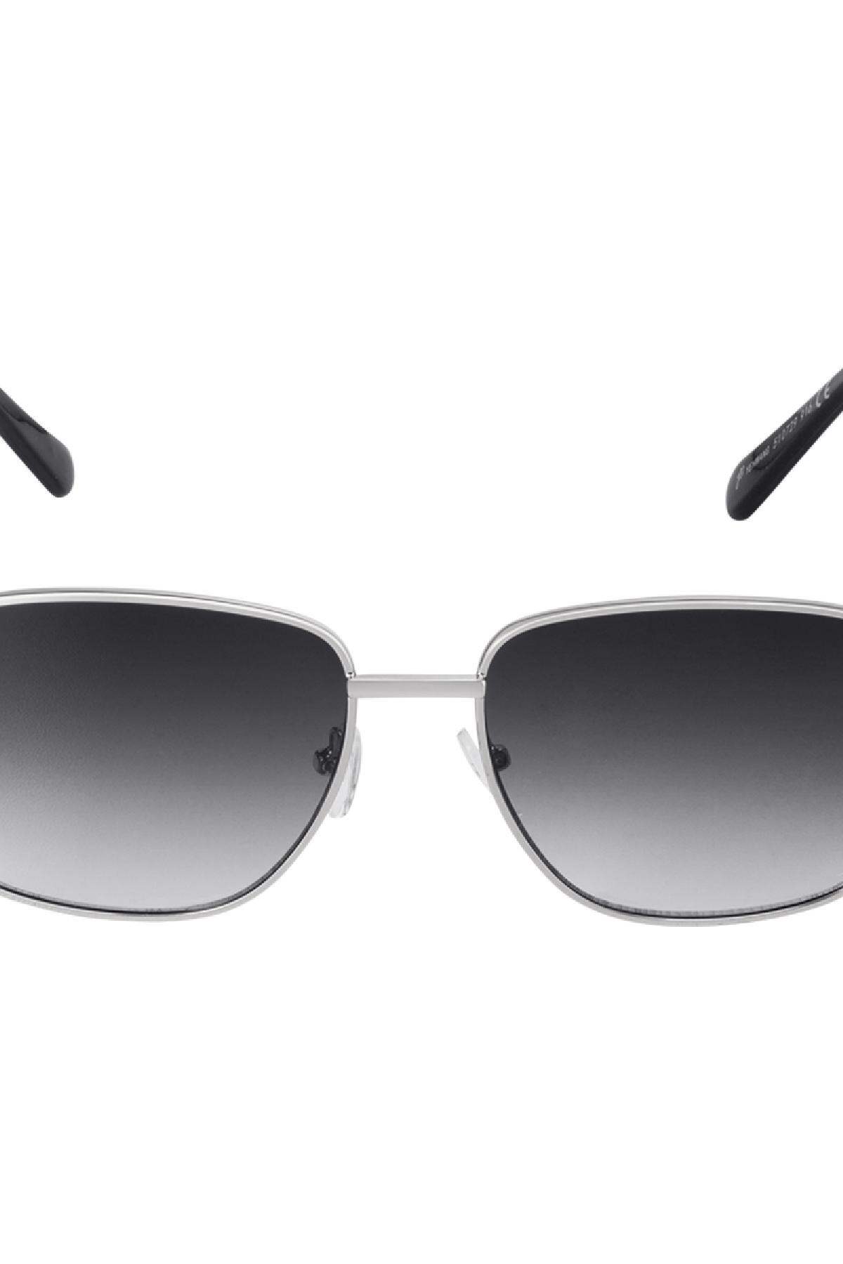 Sonnenbrille in dunklen Tönen Grau & Goldfarbe Metall Bild6