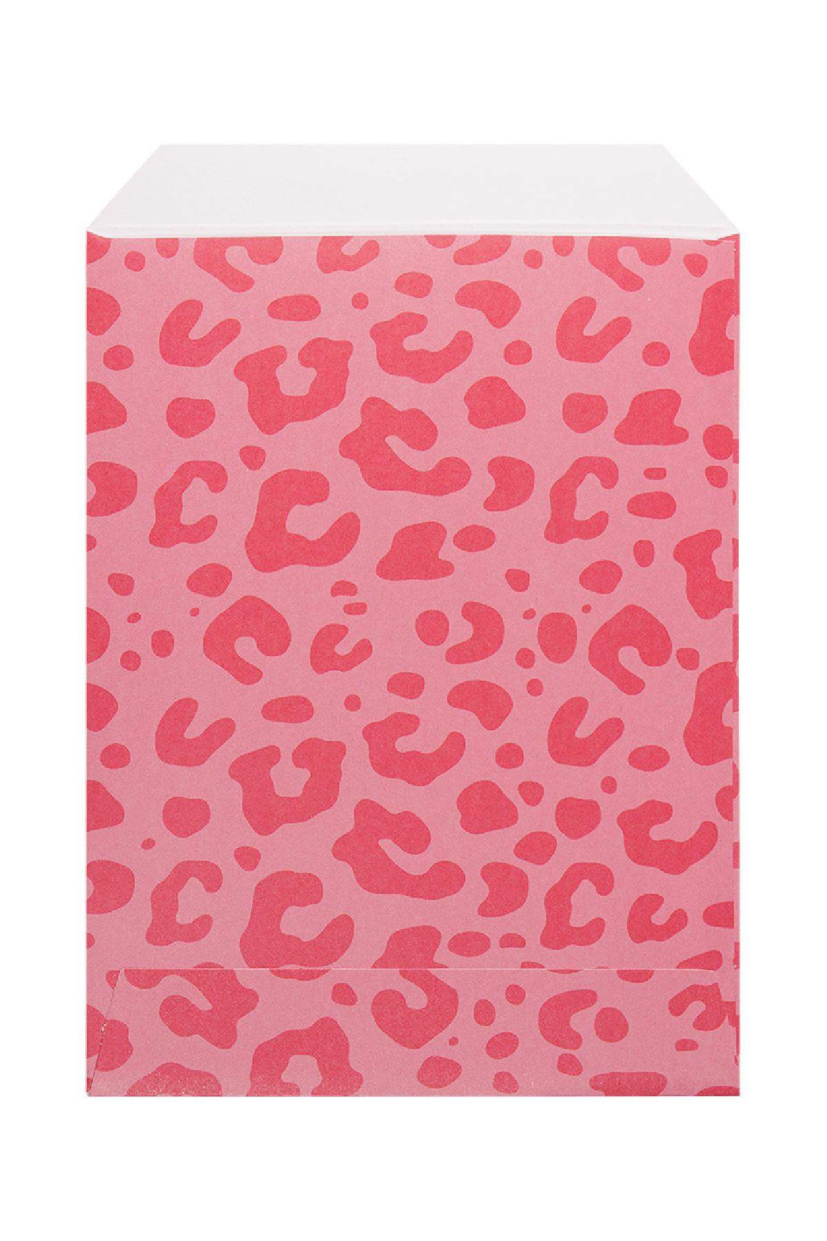 Bolsa de papel con estampado de leopardo pequeña Fucsia h5 Imagen2