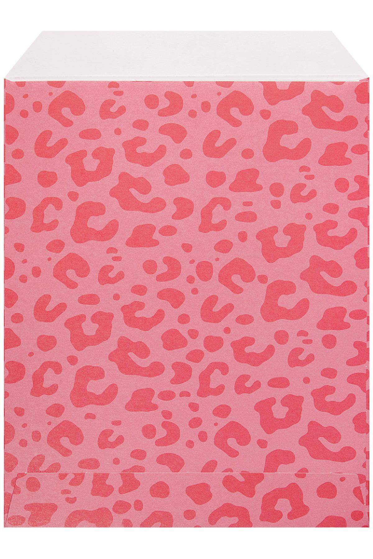 Papieren tas met luipaardprint groot Rood Afbeelding2