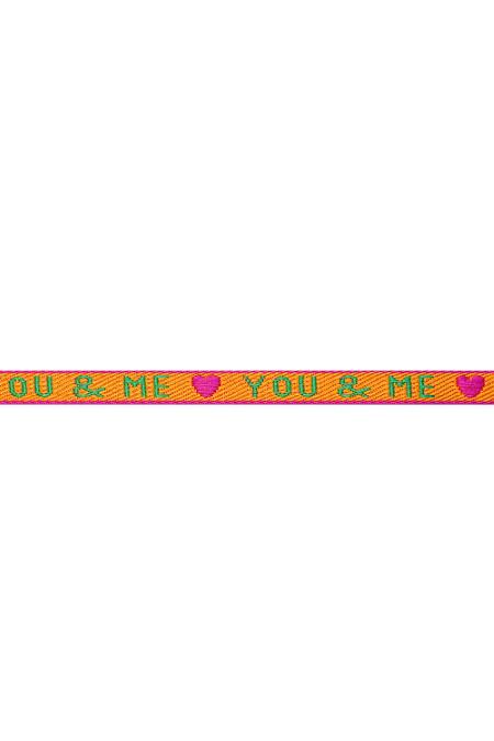 Armband „Du & Ich“ Rot Polyester