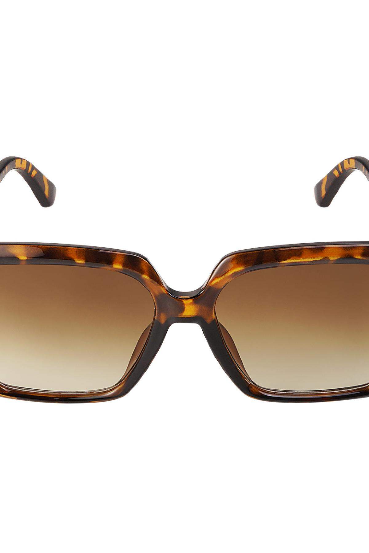 Große quadratische Sonnenbrille Braun PC One size h5 Bild3