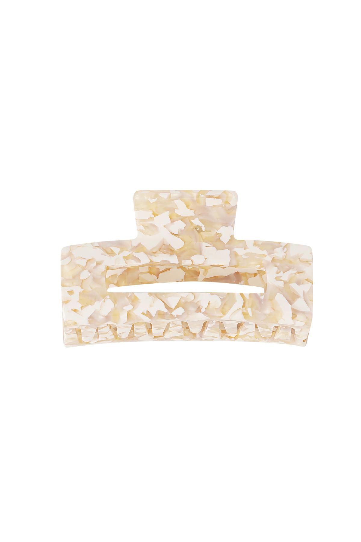 Hair clip with print Beige Sheet Material 2