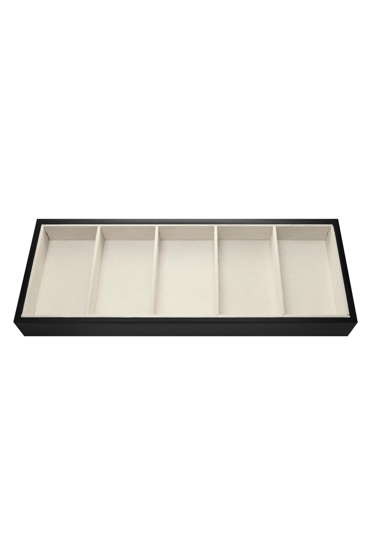 Joyero 5 cojines Negro & Beige Madera 