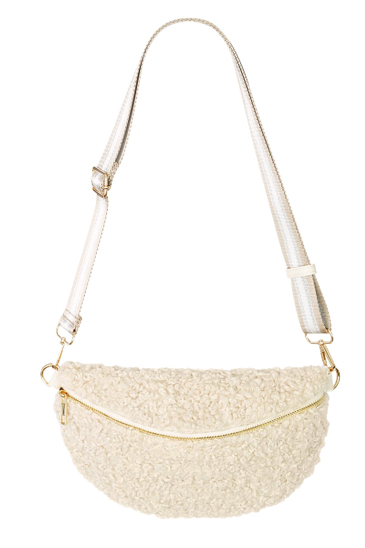 Teddy-Gürteltasche Offwhite Polyester Bild4