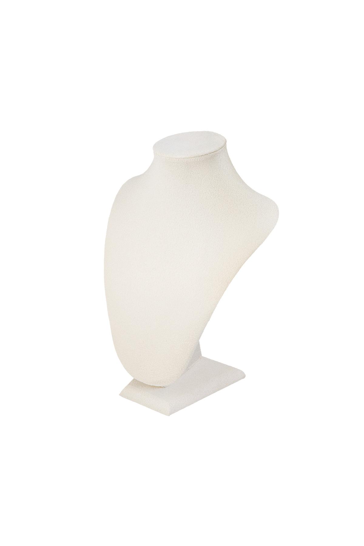 Collar expositor pequeño - Nylon blanco roto