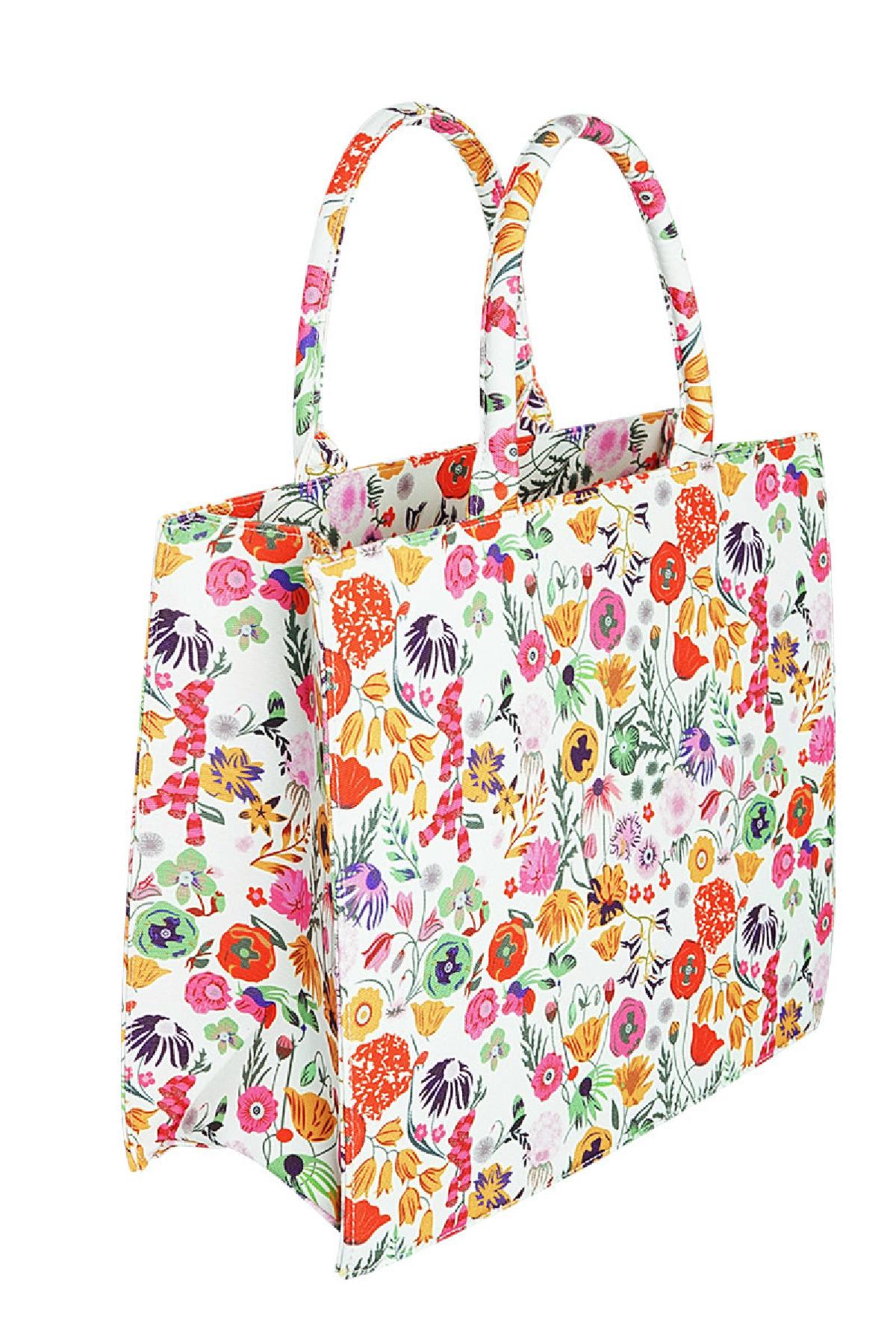Bolso shopper estampado floral Multicolor Poliéster h5 Imagen2