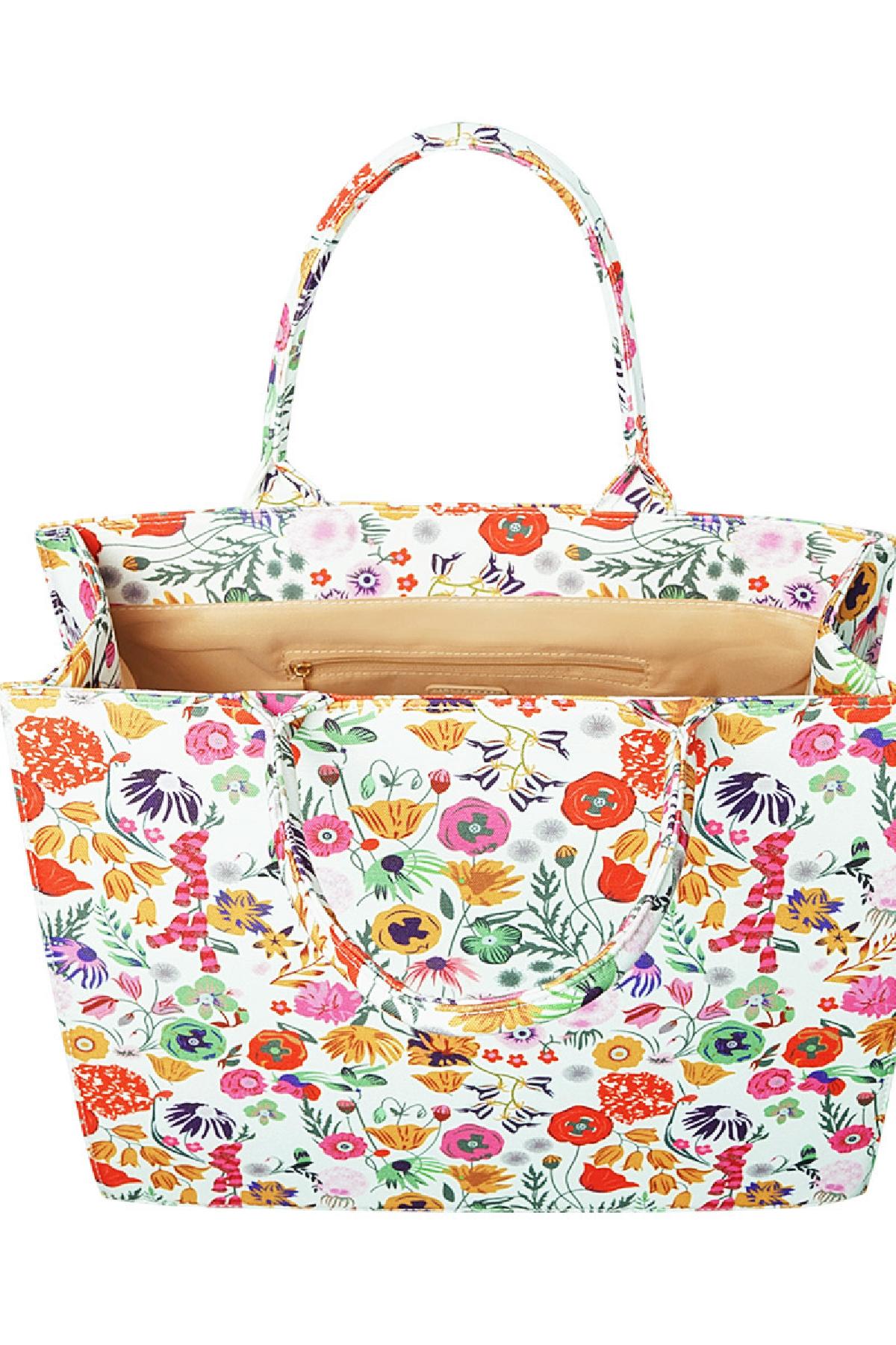 Bolso shopper estampado floral Multicolor Poliéster h5 Imagen3