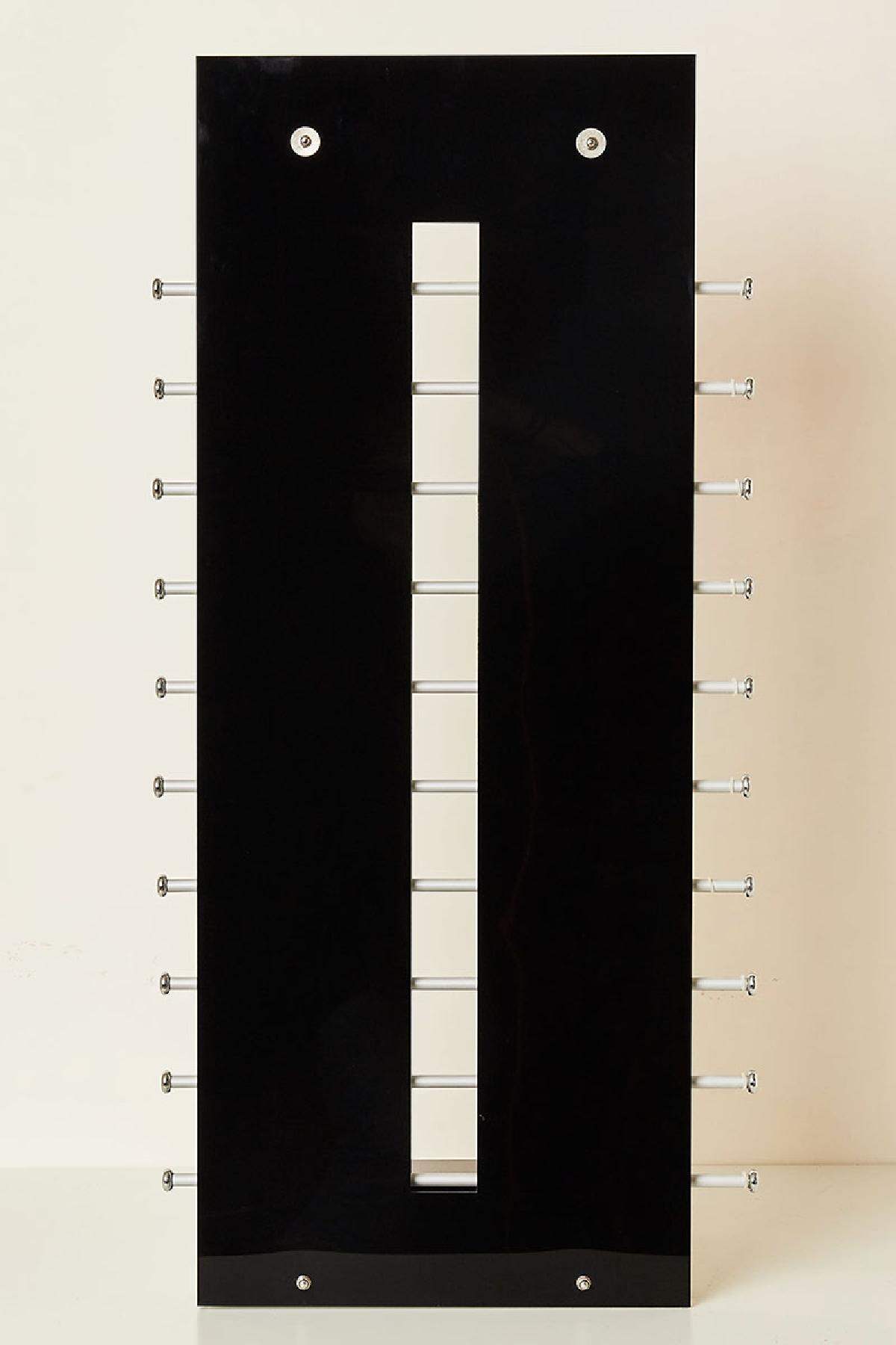 Sonnenbrillendisplay mit Spiegel Schwarz & Silber Metall Bild3